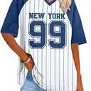 Baseball Graphic Shirts for Women Baseball Fan T-Shirts Baseballs Team Tee Game Day Outfits Casual Tops, Medium