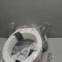 Compass Raised Toilet Seat with Arms, Elongated Toilets, 3.5 Inch High, Elevated Toilet Riser with Removable Padded Handles, Easy On and Off, Support 250 lbs, White