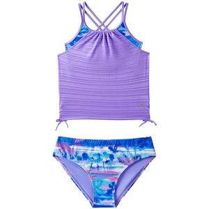Angel season Girls Swimwear Teen Girl Tankini 2 Piece Swimsuit for Younth Bathing Suit Size 13-14 Two Piece Set Summer Beach Modest Swimsuit UPF 50+ Tween Swimming Suit Junior Tank Purple Hawaii