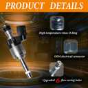 Upgraded 6 Holes Fuel Injectors Fit for L4 1.5L Trubo Honda: Accord 2018-2021, Civic Si 2017-2020, CR-V 2017-2021, OEM # 160105PA305 (4 Pcs)