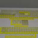 Acrylic Ruler 7 Piece Set, Non Slip Rings 50 Pieces, Quilting Rulers, Size (6"x24"), (2"x24"), (3"x18"), (3"x8"), (1.5"x12"), (1"x12"), (1"x6") (Yellow-7 Piece Set)