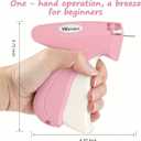 Stitch Gun for Clothes Stitchy Tagging Gun for Clothing Stitchy Quick Clothing Fixer -Includes 1,000 Black Fasteners & 1,000 White Fasteners & 6 Needles(Pink+FloralWhite)