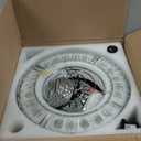 DuMaiWay 48" Chandelier Ceiling Fan with Lights, Fandelier, Retractable Crystal Ceiling Fan Chandelier with Remote Control LED Light for Bedroom Living Room Polished Chrome Silver 6 Speed 3 Light