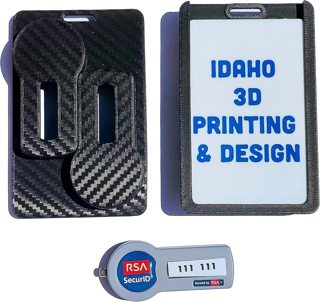 Dual RSA Token Holder - 1-3 Badge Slots - Carbon Fiber (3 Card Slots)