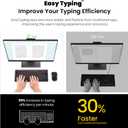 cimetech EasyTyping KF10 Wireless Keyboard and Mouse Combo, [Silent Scissor Switch Keys][Labor-Saving Keys] Ultra Slim Wireless Computer Keyboard and Mouse, Easy Setup for PC/Laptop/Windows - Wine Red
