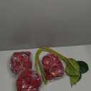 Hollyone 3Pcs Christmas Red Hydrangea Artificial Flowers 7.8inch Burgundy Hydrangeas Glitter Faux Hydrangea Flowers with Stems Fake Flower Arrangements Bouquets Floral Party Xmas Home Decor Large