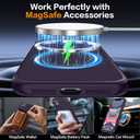 2 x Magnetic for iPhone 11 Phone Case-Compatible with MagSafe-Carbon Fiber Texture-Slim Military Grade Drop Protection Phone Case for iPhone 11 6.1",Purple