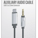 acoustix 6ft Braided Auxiliary Audio Cable And C Cable