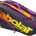 Babolat Unisex Rh6 Pure Areo Rafa Tennis Racket Bag (Black, Orange, Purple)