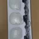 Espird Matte Black Bathroom Vanity Light, 3-Light Vanity Lighting fixtures Over Mirror, Square Design & UL Certification, Wall Sconces with Clear Glass Shades, E26 Socket (Bulbs Not Included)