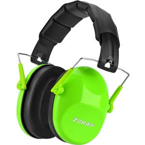 ZOHAN 032 Kids Noise Cancelling Headphones - 25dB NRR Kids Ear Protection, Hearing Protection Safety Ear Muffs for School Monster Truck Fireworks Traveling Studying Concerts Autism - Green