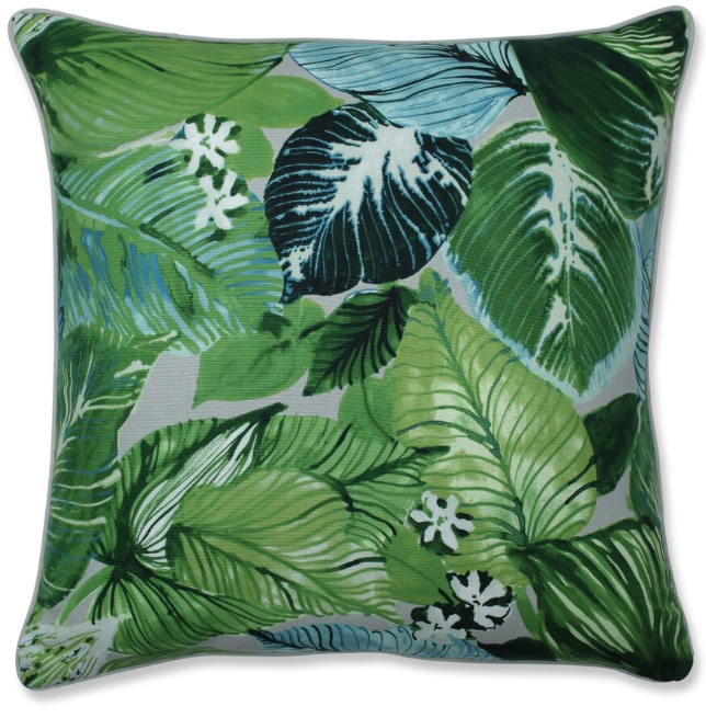 Pillow Perfect Lush Leaf Mojito Throw Pillow  - 25" x 25"