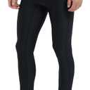 Ubestyle UPF 50+ Men's Active Surfing Water Leggings Swim Pants Swim Tights Beach Pants Sun Protective (Black)