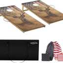 Regulation Size Cornhole Boards Set 2x4 FT with 8 Bean Bags, Portable Cornhole Set with Carrying Case,Corn Hole Games for Adults