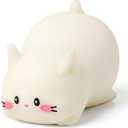 Cat Stress Balls, Cute Cat Squishy Toys for Kids and Adults, Stress Relief Sensory Toys (White), Fidget Toys Squishy Suitable Boys Girls, Animal Dough Squishies Squeeze Toys, Party Favors for Kids