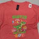 Sister of The Birthday Boy T Rex Dinosaur Family Party T-Shirt, Size S