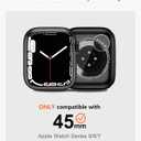amBand 3 in 1 Metal Case Compatible with Apple Watch Series 9/8/7 45mm, W1 Rugged Bumper Protector [Turning into Ultra 3/2/1 Upgrade] with Watch Crown + Back Cover, Natural Titanium