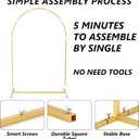 Arch Backdrop Stand and Cover Set, 7.2FT Metal Photo Balloon Arch Backdrop Stand for Wedding Birthday Party Baby Shower Ceremony Graduation Decoration, Green