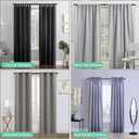 2-Pack Curtain Rod for Windows 48-84",Adjustable Window Curtain Rods with Premium Aluminum End Cap Finials and Full Surround Brackets,7/8"(0.073Feet) Diameter,Matte Black Drapery Rods for Curtains