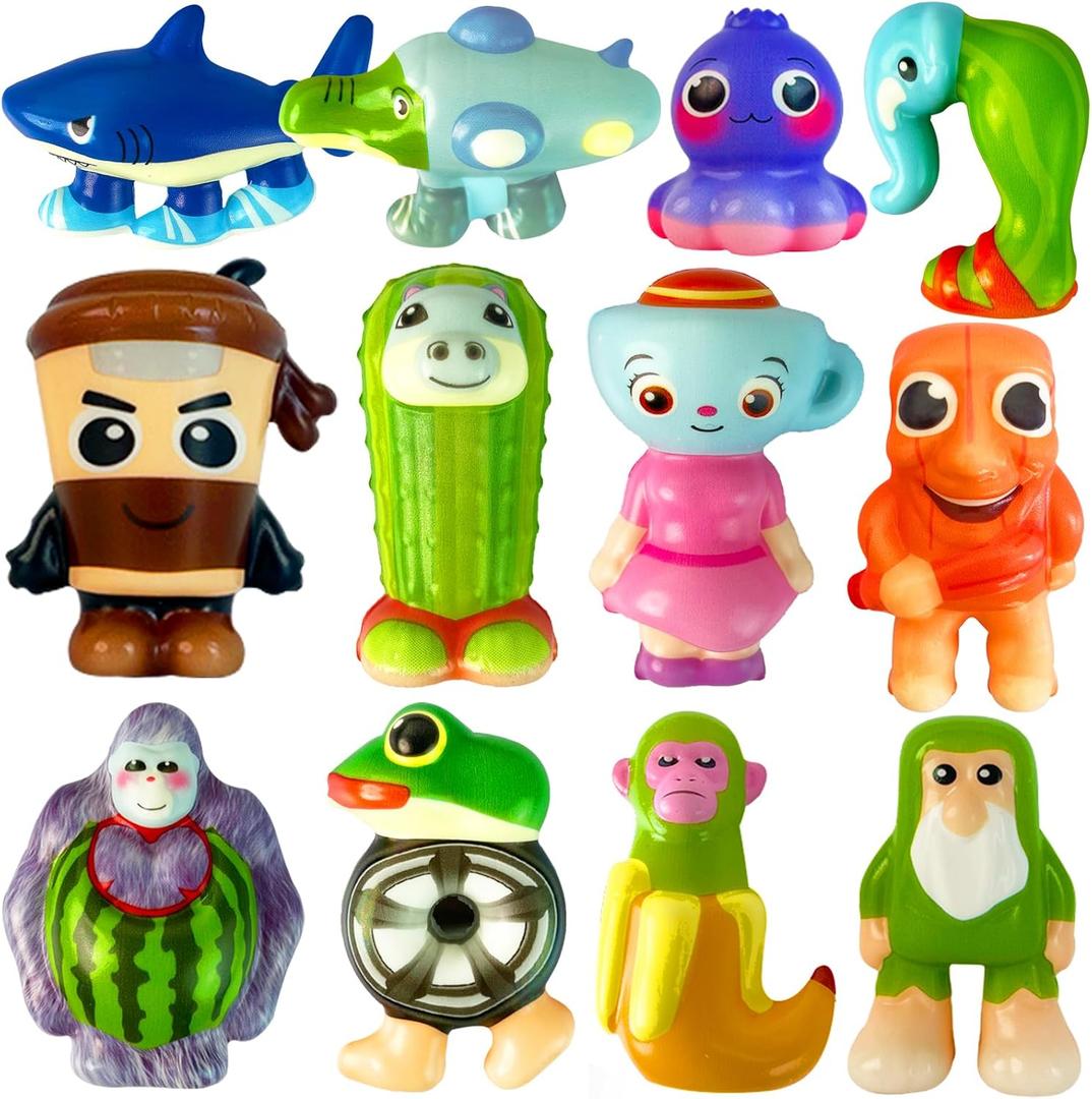 Slow Rising Squishy Toys Tralalero Tralala, Tung Tung Tung Sahur 12 Viral Animals, Fidget Toys, Animal Charms, Decorations Gifts for Party Favors