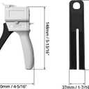 QWORK 50ml Dispensing Gun Kit, Impression Mixing Dispensing Gun, 1: 1/1: 2 AB Ratio, Static Mixer Mixing Nozzle, 2 Pack