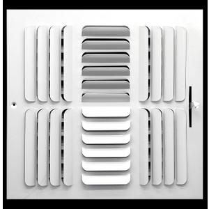 HVAC Premium 12x12 [Duct Opening] 4-Way Fixed Curved Blade Air Supply Diffuser Register Vent Cover Grille