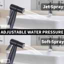 Handheld Bidet Sprayer for Toilet, Premium Jet Spray for Toilet with Adjustable Water Pressure, Muslim Shower for Personal Hygiene(Black)