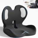 Seat Cushion,Memory Foam Chair Cushion for Office and Car,Ergonomic Coccyx Seat Cushion for Tailbone,Sciatic Nerve,Back Pressure Relief,Lumbar Support Pilow for Office,Car,Truck,Desk Chair