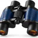 Adult Portable 60x60 Binoculars with Night Vision Capability, Waterproof High Power Optics for Stargazing, Bird Watching, Concerts and Outdoor Sports