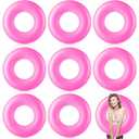Gemscream 6 Pcs Large Inflatable Pool Float 36 Inches Swimming Ring Pool Floats Adult Inflatable Tube for Summer Vacation Beach River Bachelorette Wedding Party Supplies(Rose Red)