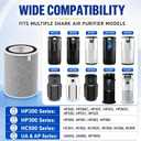 2 Pack HP201 HP202 True HEPA Replacement Filter for Shark Air Purifier MAX