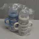 Dr. Browns Milestones Wide-Neck Transitional Sippy Bottle with Silicone Handles 9oz 270mL 6m+ Light Blue and Gray 2-Pack