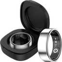 CNBRO Smart Ring for Men Women Health Rings Heart Rate Sleep Monitor Step Counter Pedometer Sports Ring Fashion Fitness Tracker Ring with Charging Case Gold Rings for Android iOS Phones (8, SILVER)