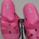 MIA Women’s Pink Double Buckle Slide Sandals Adjustable Straps Synthetic Size 8