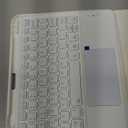 Harvopu Compatible for iPad 11th 10th Generation Case with Keyboard, Folio Cover with Pencil Holder, Multi-Touch Trackpad, 7 Color Backlit, Detachable Keyboard for iPad (A16) 11th/10th Gen (White)