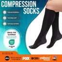 Compression Socks for Women & Men (20-30 mmHg) Support for Flying and Travel, Nurses, Sports and Everyday Wear, S/M