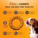 Pork Chomps Roasted Pork Skin Dog Chew, 6-inch Bagel, 1 Count (EXP 01/23/28)