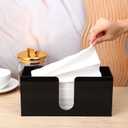 2pcs Paper Towel Dispenser Countertop Bathroom Paper Towel Holder Acrylic Napkin Dispenser Black Napkin Holder for Kitchen Tabletop Tissue Dispensers for Bathroom Toilet Multifold C-Fold Z-Fold Papers