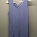 WiWi Nightgown for Women Super Soft Sleeveless Sleepwear Cool V-neck Sleep Shirts Bamboo Viscose Pj Gown S-4X (A-fog Blue)