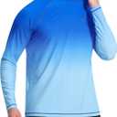 Men's UPF 50+ Rash Guard UV Sun Protection Long Sleeve Swim Shirt | Quick Dry, 4-Way Stretch Anti-Chafing Lightweight Water Shirt for Surfing Fishing Beach