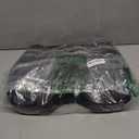 Memory Foam PU Leather Lumbar Pillow - Car Middle/Lower Back Support Pillow - Suitable for Car Seats, Office Chairs, Recliners, etc. (Black)