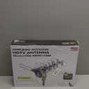 PBD Outdoor Digital Amplified HDTV Antenna, 150 Mile Motorized 360 Degree Rotation, Wireless Remote Control, 59FT RG6 Coax Cable, Coaxial Grounding Block, UHF VHF 1080P 4K, Support 2 TVs