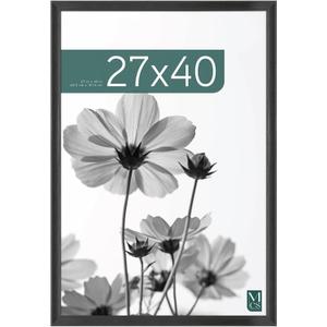 MCS Studio Gallery Classic 27x40 Movie Poster Frame Black Woodgrain, Vertical & Horizontal Wall Hanging Large Picture Frame for Photos, Posters & Art Prints (1-Pack)