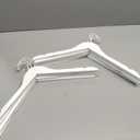 TOPIA HANGER Bride Hanger for Wedding Dress, Premium White Wooden Hangers, 360 Swivel White Hook, Smooth Finish, Extra Smoothly Cut Notches, 10 Pack-CT06W