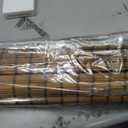 UNISHADES Cordless Bamboo Roman Shades for Windows, 100% Blackout Backing Fabric for Light Blocking, 20" W 64" H - Penang Teak