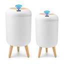 2 Pack Automatic Trash Can 12L /3 Gallon and 10L /2.64 Gallon Bathroom Trash Bin with Lid Touchless Small Smart Motion Sensor Garbage Cans for Kitchen, Bathroom, Living Room and Bedroom (white-two)