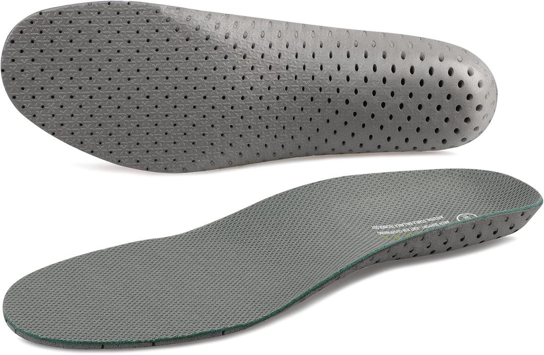 Knixmax Men's Sport Shoe Insoles, Comfort Thin Cushioning Orthotic Sneaker Inserts for Man, Breathable Running Innersoles Replacement Boot Liners Grey EU 41