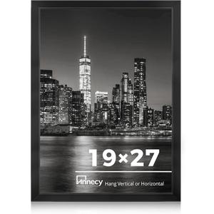 Annecy Picture Frame Black, 19.7x27.6 Inches Picture Frame for Wall Decoration, Classic Black Minimalist Style Suitable for Decorating Houses, Offices, Hotels