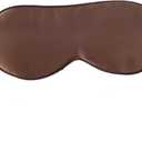 100% Nature Double-Sided Mulberry Silk Shading Eye Mask with Silk Strap, Coffee