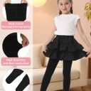 SUREPOCH Girls Fleece Lined Tights Thermal Warm Tights Footed for Winter Toddler Fleece Stockings for Kids 2t 4-6 7-8 10-12 (White)